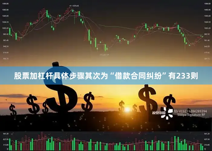 股票加杠杆具体步骤其次为“借款合同纠纷”有233则